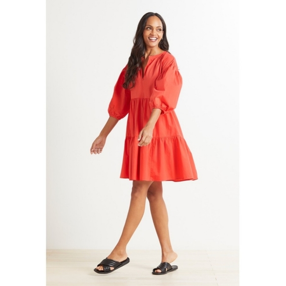 Sundry for Evereve - The Anywhere Easy Dress, Size 0 (XS) Coral Pink - Picture 10 of 16